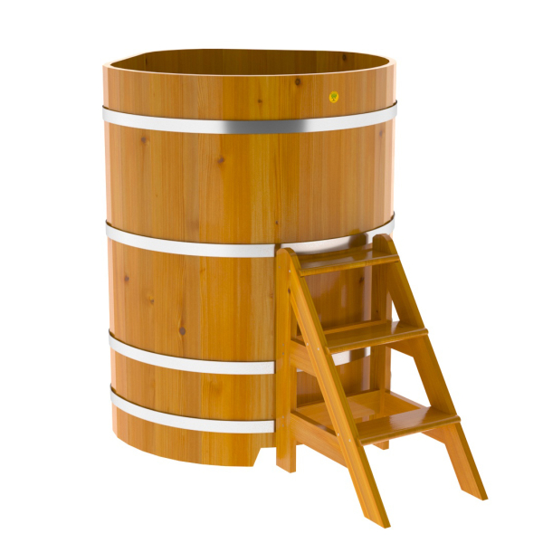 Купель Угловая Bentwood из натуральной лиственницы Рустик 1,03 х 1,03 х 1,4 м. Фото № 1
