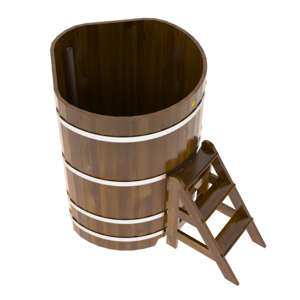 Купель Угловая Bentwood из морёной лиственницы Рустик 1,03 х 1,03 х 1,4 м. Фото № 2