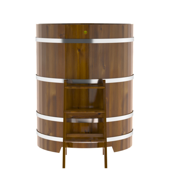 Купель Угловая Bentwood из морёной лиственницы Рустик 1,03 х 1,03 х 1,4 м. Фото № 3