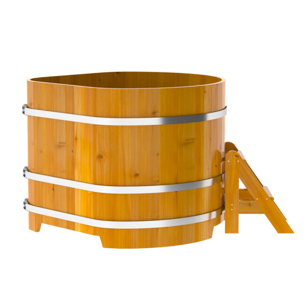 Купель Угловая Bentwood из натуральной лиственницы Рустик 1,19 х 1,19 х 1,0 м. Фото № 4