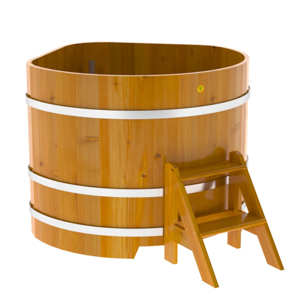 Купель Угловая Bentwood из натуральной лиственницы Рустик 1,19 х 1,19 х 1,0 м. Фото № 1