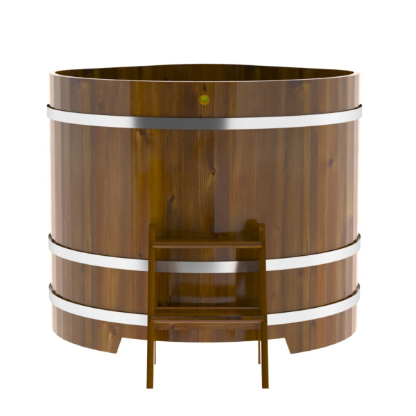 Купель Угловая Bentwood из морёной лиственницы Рустик 1,19 х 1,19 х 1,1 м. Фото № 5