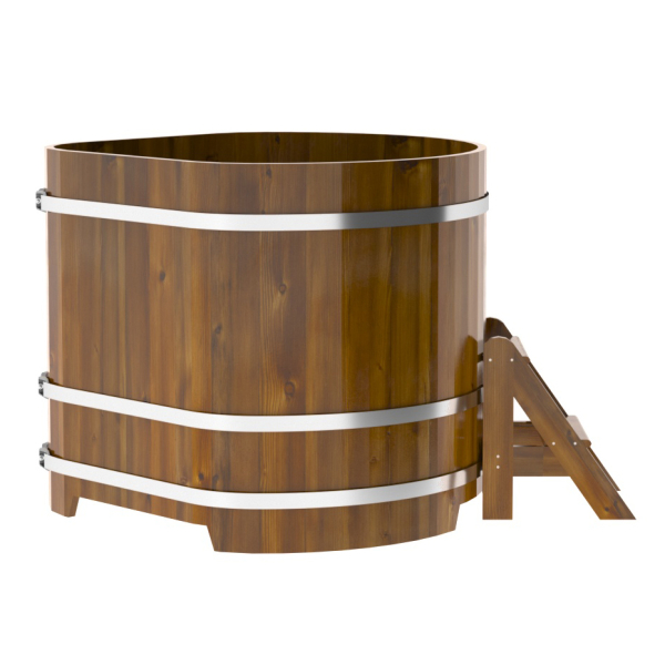 Купель Угловая Bentwood из морёной лиственницы Рустик 1,19 х 1,19 х 1,1 м. Фото № 4