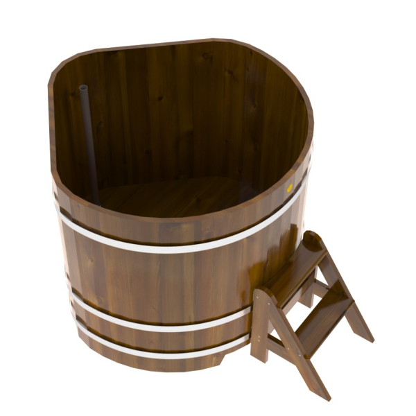 Купель Угловая Bentwood из морёной лиственницы Рустик 1,19 х 1,19 х 1,1 м. Фото № 3