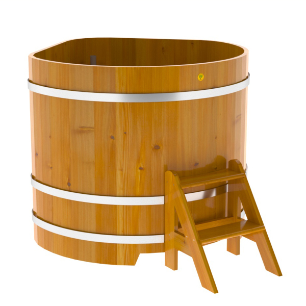 Купель Угловая Bentwood из натуральной лиственницы Рустик 1,19 х 1,19 х 1,1 м. Фото № 1