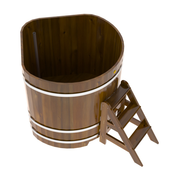 Купель Угловая Bentwood из морёной лиственницы Рустик 1,19 х 1,19 х 1,2 м. Фото № 2