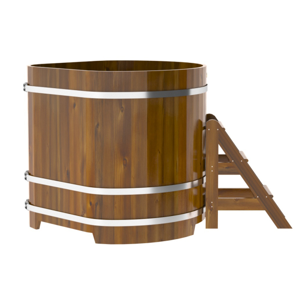 Купель Угловая Bentwood из морёной лиственницы Рустик 1,19 х 1,19 х 1,2 м. Фото № 4