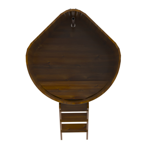 Купель Угловая Bentwood из морёной лиственницы Рустик 1,19 х 1,19 х 1,2 м. Фото № 3