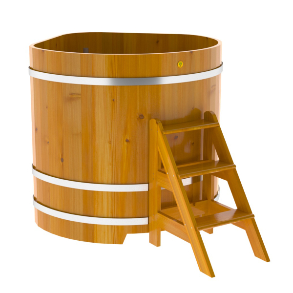 Купель Угловая Bentwood из натуральной лиственницы Рустик 1,19 х 1,19 х 1,2 м. Фото № 1