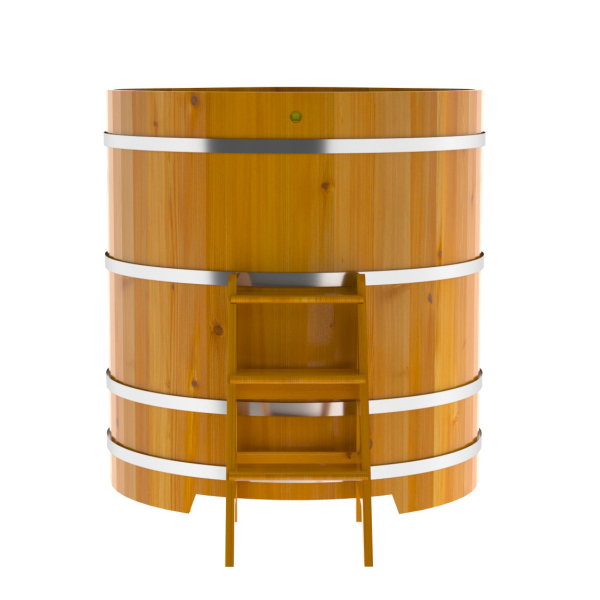 Купель Угловая Bentwood из натуральной лиственницы Рустик 1,19 х 1,19 х 1,4 м. Фото № 4