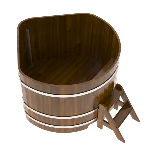 Купель Угловая Bentwood из морёной лиственницы Рустик 1,37 х 1,37 х 1,0 м. Фото № 2