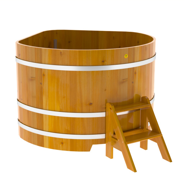 Купель Угловая Bentwood из натуральной лиственницы Рустик 1,37 х 1,37 х 1,0 м. Фото № 1