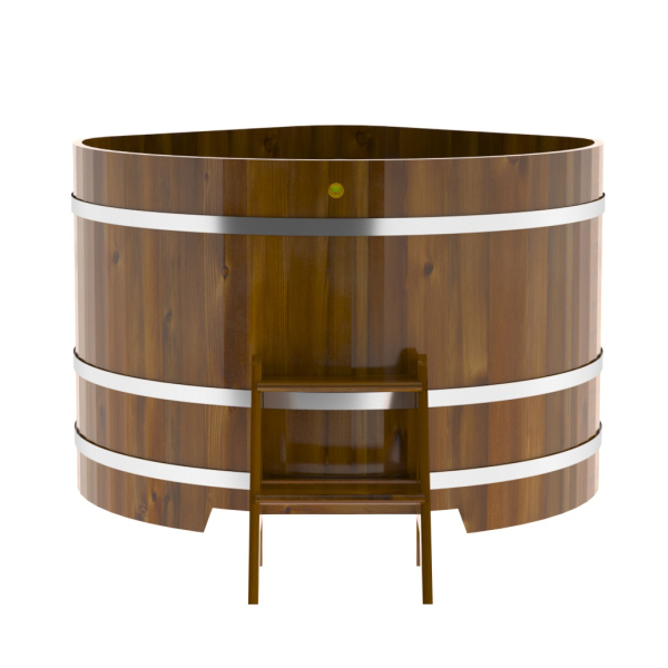 Купель Угловая Bentwood из морёной лиственницы Рустик 1,37 х 1,37 х 1,0 м. Фото № 3
