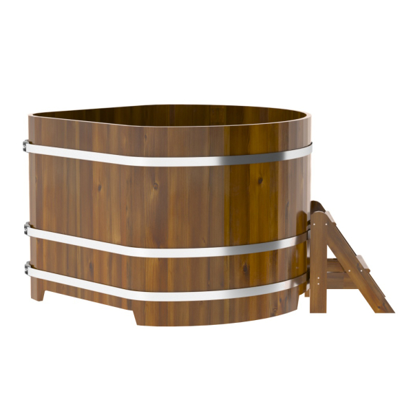 Купель Угловая Bentwood из морёной лиственницы Рустик 1,37 х 1,37 х 1,0 м. Фото № 4