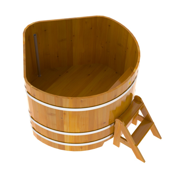 Купель Угловая Bentwood из натуральной лиственницы Рустик 1,37 х 1,37 х 1,0 м. Фото № 5