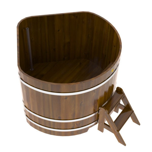 Купель Угловая Bentwood из морёной лиственницы Рустик 1,37 х 1,37 х 1,1 м. Фото № 5