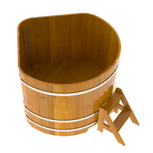 Купель Угловая Bentwood из натуральной лиственницы Рустик 1,37 х 1,37 х 1,1 м. Фото № 5