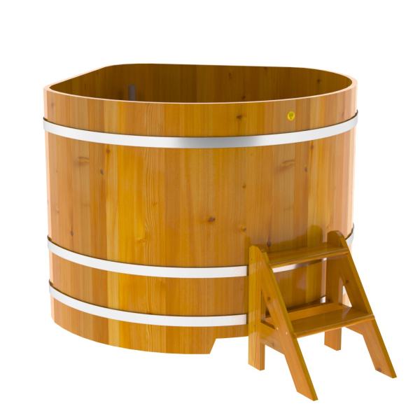 Купель Угловая Bentwood из натуральной лиственницы Рустик 1,37 х 1,37 х 1,1 м. Фото № 1