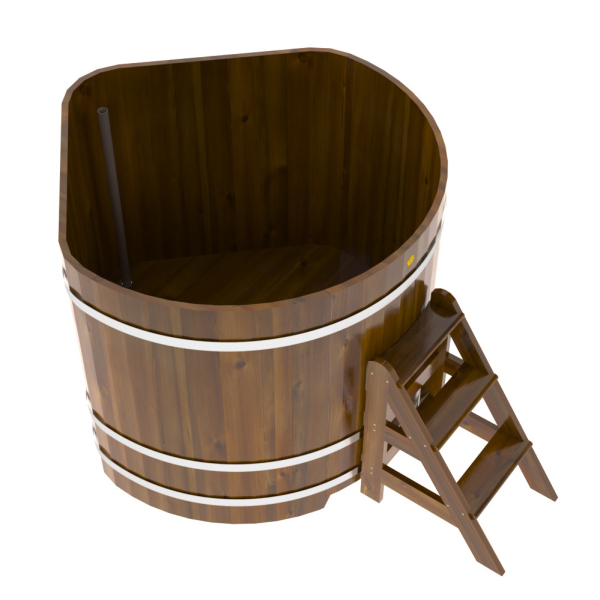 Купель Угловая Bentwood из морёной лиственницы Рустик 1,37 х 1,37 х 1,2 м. Фото № 5