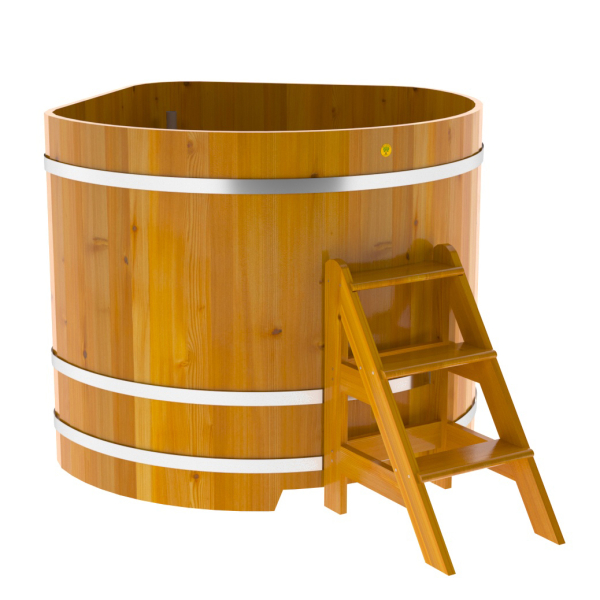 Купель Угловая Bentwood из натуральной лиственницы Рустик 1,37 х 1,37 х 1,2 м. Фото № 1