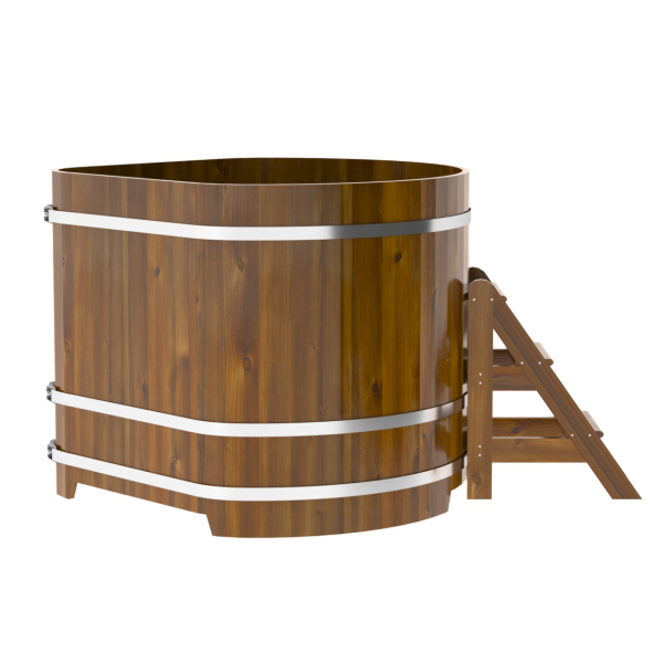 Купель Угловая Bentwood из морёной лиственницы Рустик 1,37 х 1,37 х 1,2 м. Фото № 4