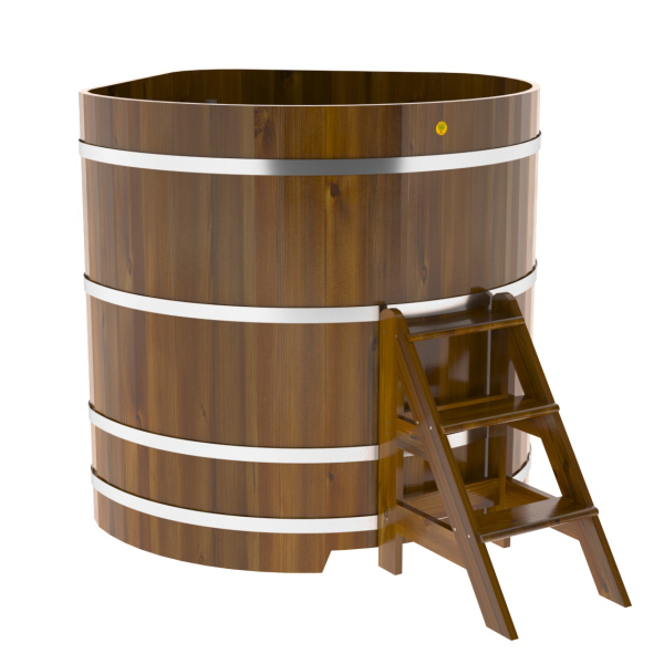 Купель Угловая Bentwood из морёной лиственницы Рустик 1,37 х 1,37 х 1,4 м. Фото № 1