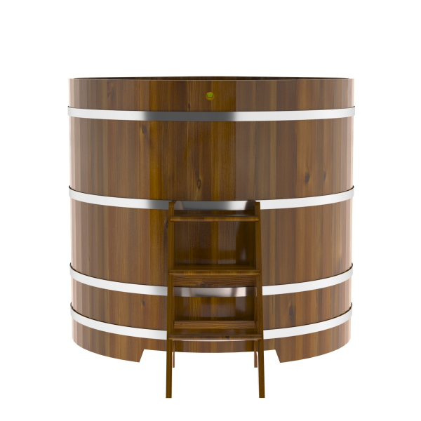 Купель Угловая Bentwood из морёной лиственницы Рустик 1,37 х 1,37 х 1,4 м. Фото № 4