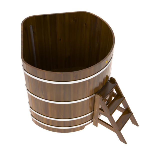 Купель Угловая Bentwood из морёной лиственницы Рустик 1,37 х 1,37 х 1,4 м. Фото № 2