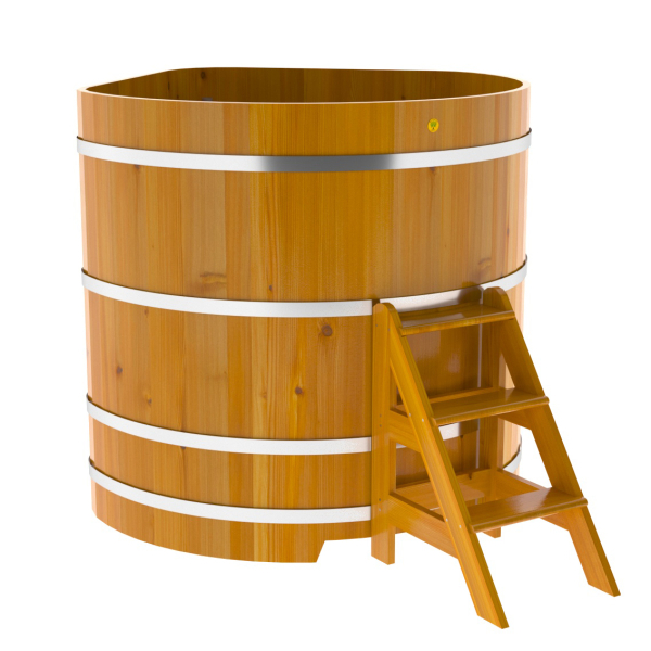 Купель Угловая Bentwood из натуральной лиственницы Рустик 1,37 х 1,37 х 1,4 м. Фото № 1