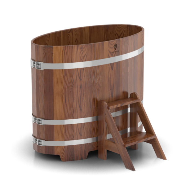 Купель Овальная Bentwood из морёной лиственницы Премиум 0,59 х 1,06 х 1,1 м. Фото № 1