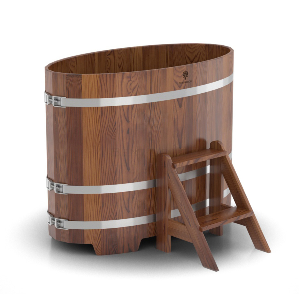 Купель Овальная Bentwood из морёной лиственницы Премиум 0,59 х 1,06 х 1,0 м. Фото № 1