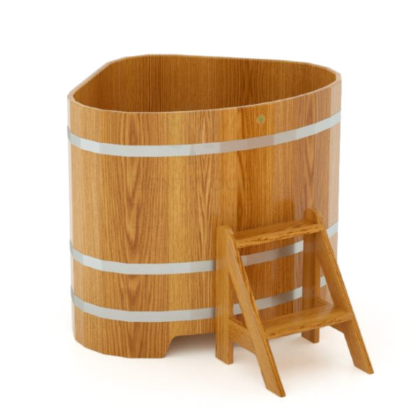 Купель угловая Bentwood из дуба 1,10х1,10 h=1,0 (дуб натуральный). Фото № 1