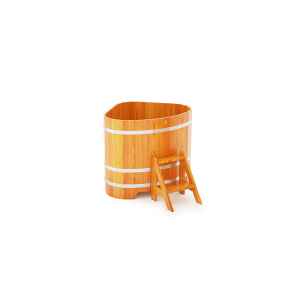 Купель угловая Bentwood из лиственницы 1,10х1,10 h=1,0 (лиственница натуральная), Премиум. Фото № 1