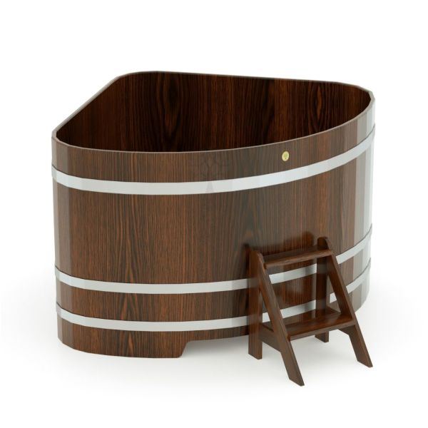Купель угловая Bentwood из дуба 1,31х1,31 h=1,0 (дуб морёный). Фото № 1