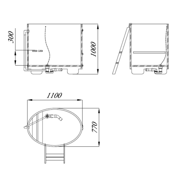 Купель Blumenberg из камбалы 110 х 77 комплектация 7 (чертеж 110/7). Фото № 5