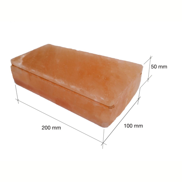 Кирпич из гималайской соли шлифованный 20x10x5 см., с пазом для монтажа. Фото № 2