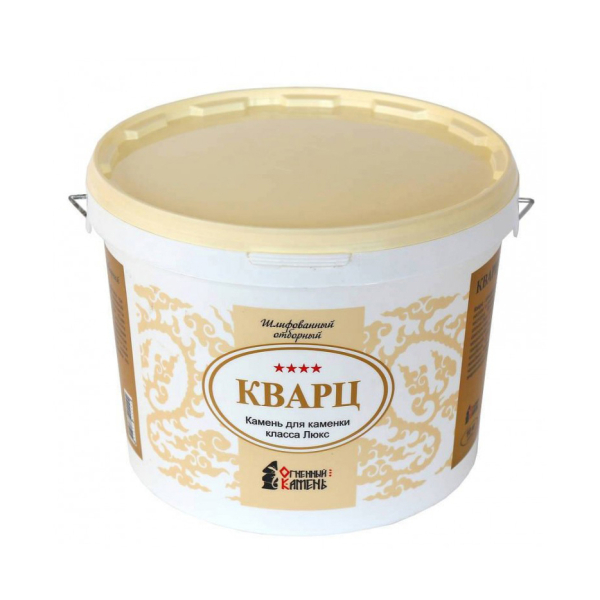 Кварц отборный для электрокаменок в сауну (10 кг) ведро. Фото № 1