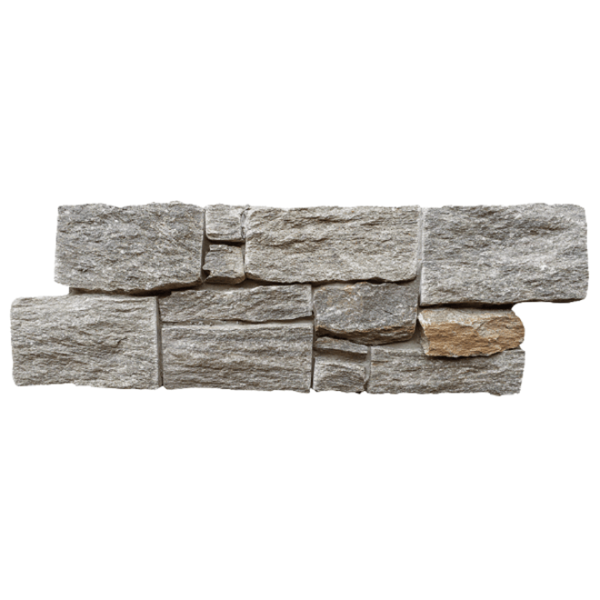 Панель из камня Кварцит серо-зеленый (Грубый камень) 550x200x20-40 мм (4 шт.). Фото № 1