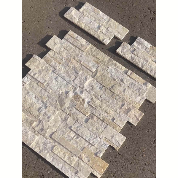 Панель из камня Кварцит бежевый (Модерн) 350х180х10-20 мм (6 шт.). Фото № 3