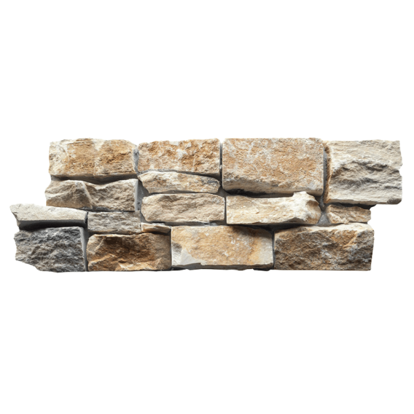 Панель из камня Кварцит бежевый (Грубый камень) 550x200x20-40 мм (4 шт.). Фото № 1