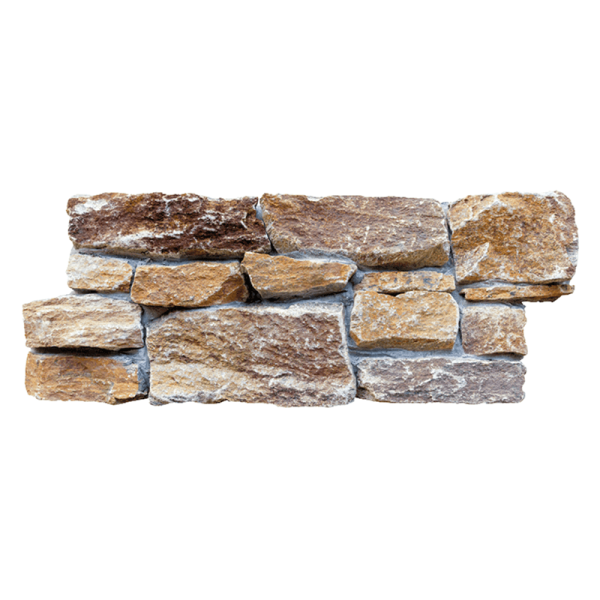 Панель из камня Кварцит мультиколор (Грубый камень) 550x200x20-40 мм (4 шт.). Фото № 1