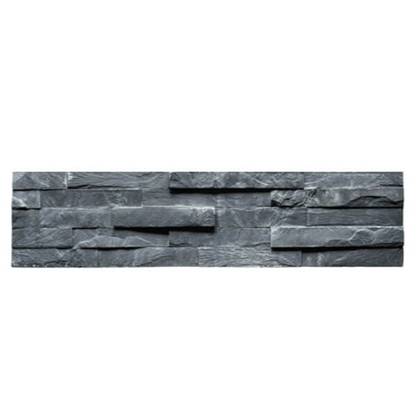 Панель из камня Сланец чёрный (Классика) 600х150х10-20 мм (7 шт.). Фото № 1