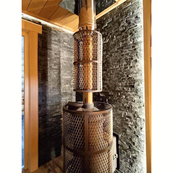 Панель из камня Кварцит чёрный (Классика) 600х150х10-20 мм (7 шт.). Фото № 8