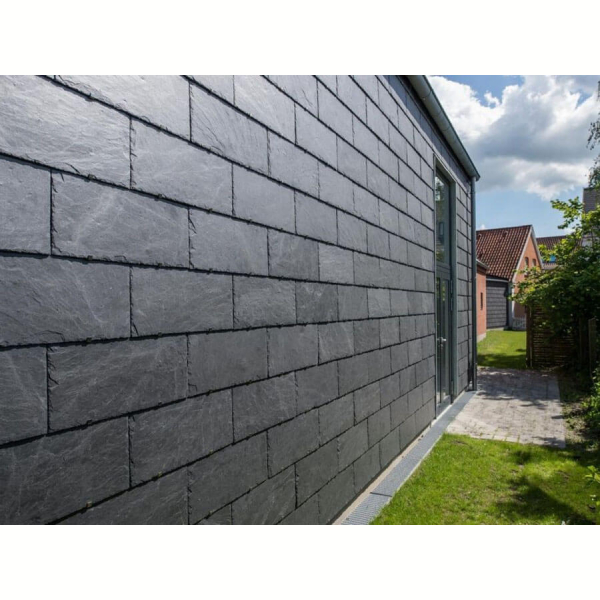 Плитка из камня Сланец чёрный (Натуральный скол) 100x200x5-7 мм (20 шт.). Фото № 8
