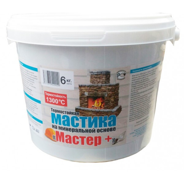 Мастика термостойкая на минеральной основе Мастер+ 6 кг. Фото № 1