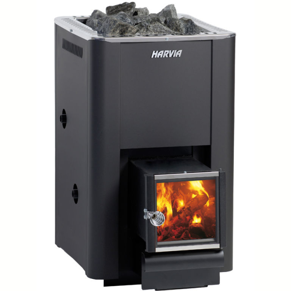 Дровяная печь для бани Harvia 20 SL Boiler, несъемный топочный тоннель. Фото № 1