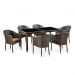 Комплект плетеной мебели T246A/Y350A-W53 Brown 6Pcs. Превью № 1