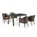 Комплект плетеной мебели T256A/Y350A-W53 Brown 4Pcs. Превью № 1