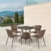 Комплект плетеной мебели из искусственного ротанга T197BT/Y137C-W56 Light brown (4+1). Превью № 2