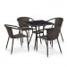 Комплект плетеной мебели из искусственного ротанга T282BNS/Y137C-W53 Brown 4Pcs. Превью № 1
